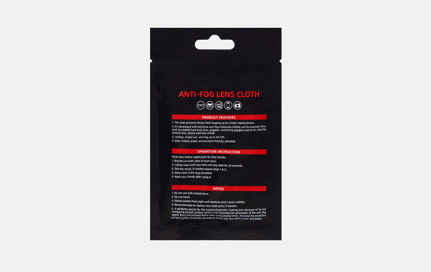 Unti-Fog Cloth